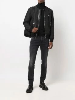 Les Hommes logo plaque bomber jacket