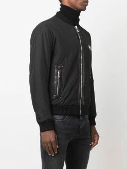 Les Hommes logo plaque bomber jacket