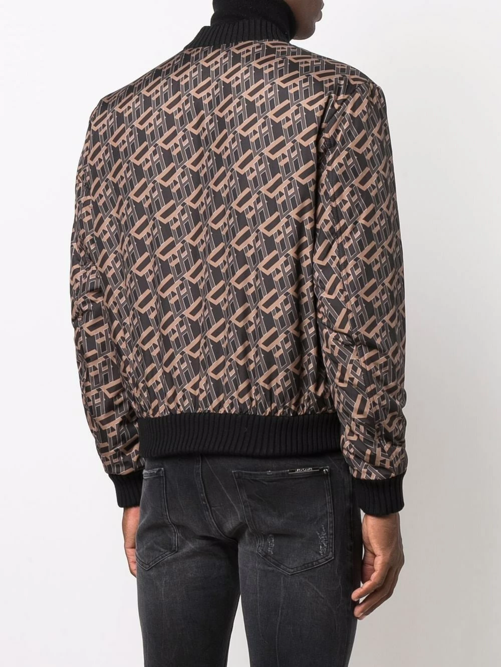 Les Hommes Jacquard logo bomber jacket bomber jackets of men 4 Les Hommes jacquard logo bomber jacket