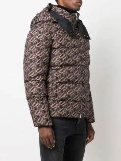 Les Hommes logo print padded jacket
