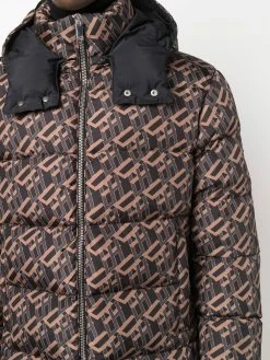 Les Hommes logo print padded jacket
