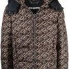 Les Hommes logo print padded jacket