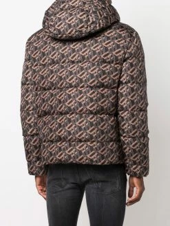 Les Hommes logo print padded jacket