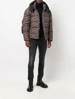 Les Hommes logo print padded jacket