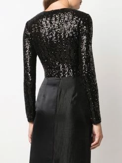 Les Hommes long-sleeved sequined bodysuit