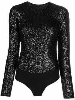 Les Hommes long-sleeved sequined bodysuit