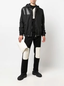 Les Hommes tonal contrast-panel zipped jacket