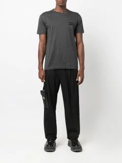 Les Hommes chest logo-plaque T-shirt