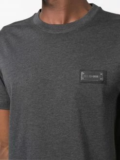 Les Hommes chest logo-plaque T-shirt