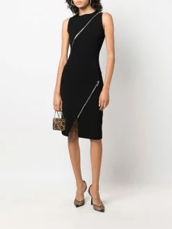 Les Hommes zip-detailed fitted dress