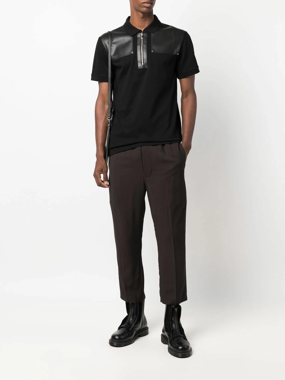 Les Hommes Contrasting panel polo shirt polo shirts of men 2 Les Hommes contrasting panel polo shirt