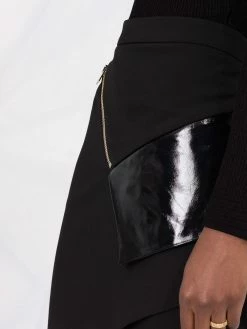 Les Hommes asymmetric panel detail skirt