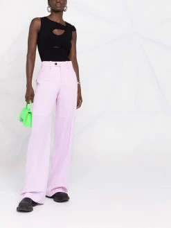 Les Hommes asymmetric knitted top