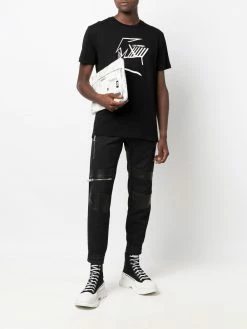 Les Hommes zip-detail straight-leg trousers