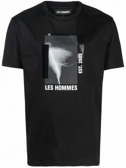 Les Hommes photograph-print cotton T-shirt