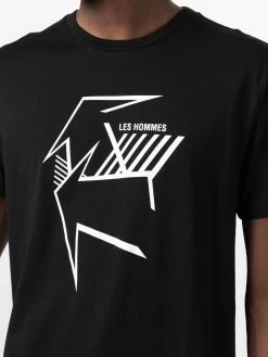 Les Hommes graphic-print cotton T-shirt