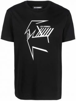 Les Hommes graphic-print cotton T-shirt