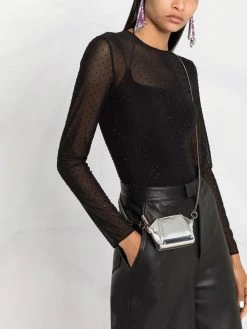 Les Hommes Rhinestone embellished sheer bodysuit t-shirts & jersey shirts of women 10 Les Hommes rhinestone-embellished sheer bodysuit