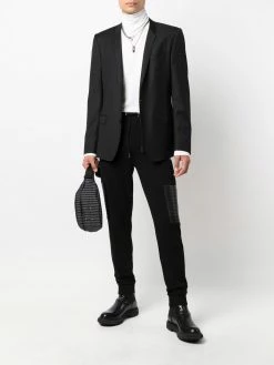 Les Hommes quilted-panel logo-patch track pants