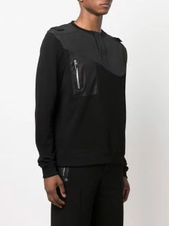Les Hommes zip-detail panelled sweatshirt