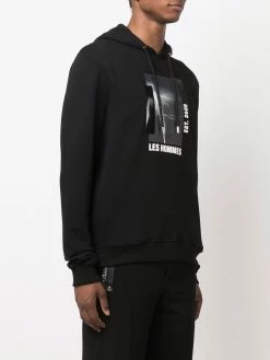 Les Hommes graphic-print hoodie