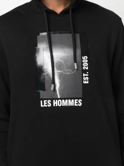 Les Hommes graphic-print hoodie