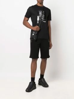 Les Hommes knee-length cotton jersey shorts