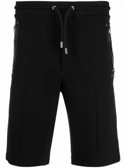 Les Hommes knee-length cotton jersey shorts