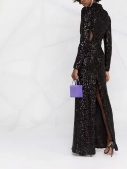 Les Hommes Sequinned high slit gown