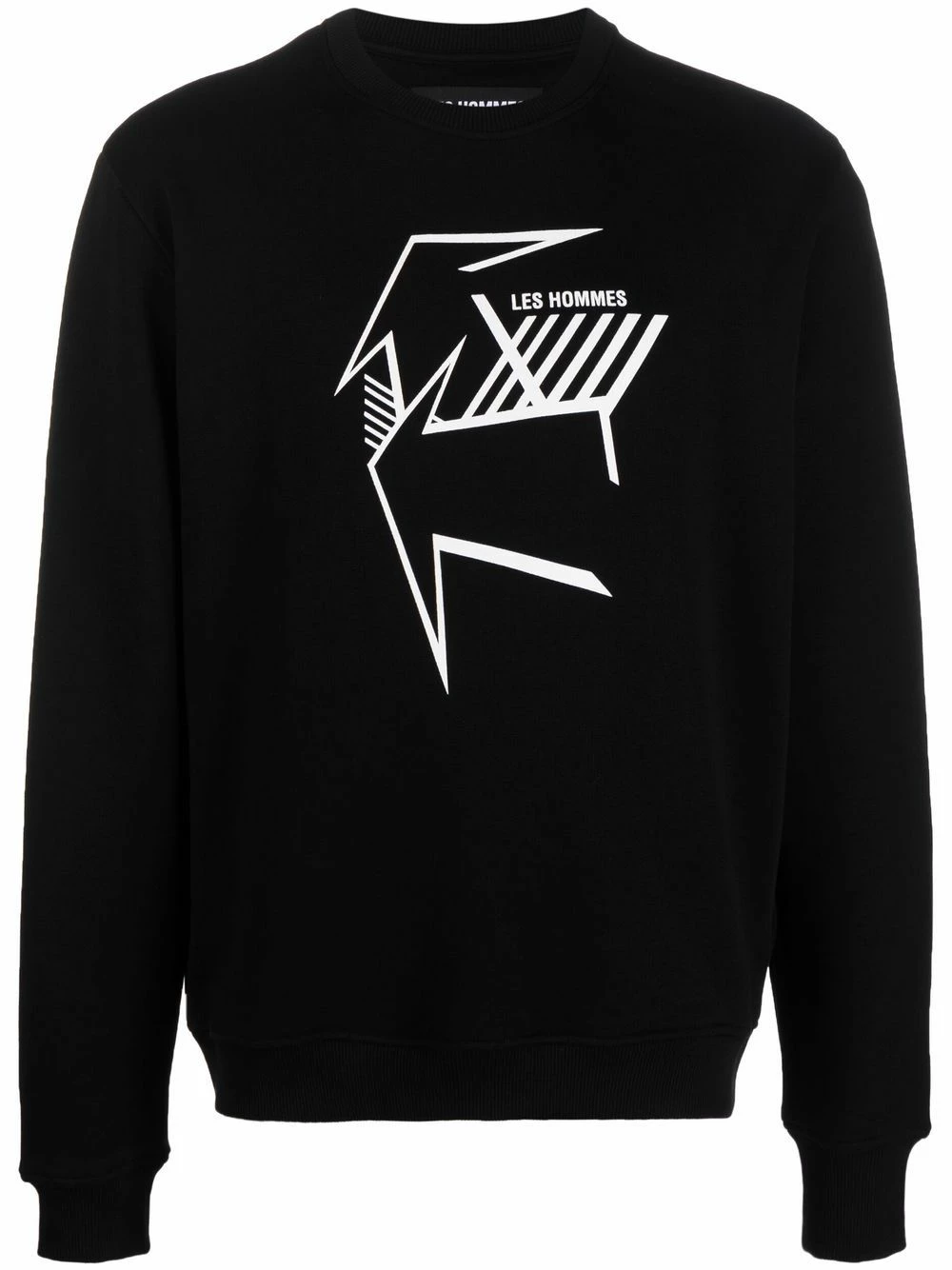 Les Hommes Graphic print crew neck sweatshirt sweatshirts of men 1 Les Hommes graphic-print crew-neck sweatshirt