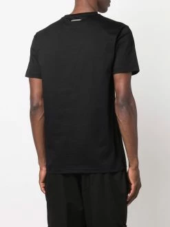 Les Hommes rose-print logo T-shirt