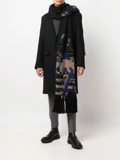 Les Hommes textured-finish virgin wool scarf