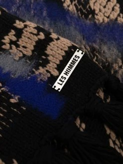 Les Hommes textured-finish virgin wool scarf