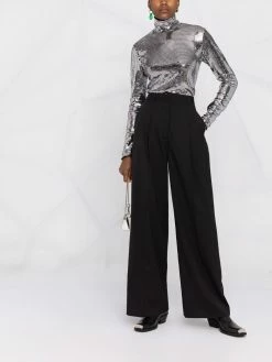 Les Hommes high-waisted side stripe trousers