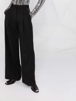 Les Hommes high-waisted side stripe trousers