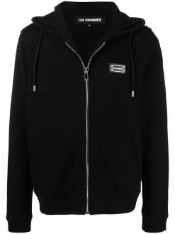Les Hommes zipped cotton hoodie