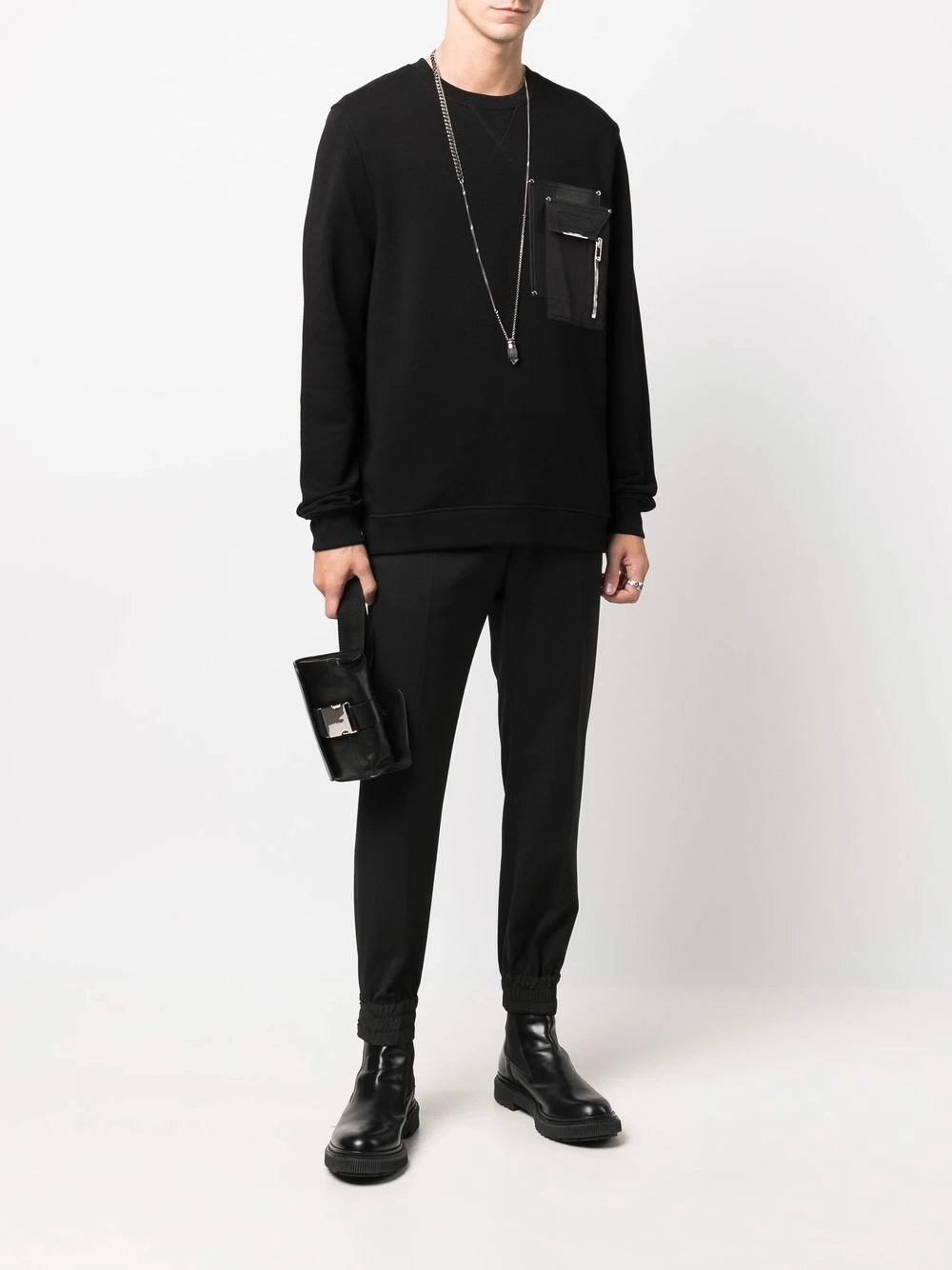 Les Hommes Patch pocket sweatshirt sweatshirts of men 2 Les Hommes patch-pocket sweatshirt