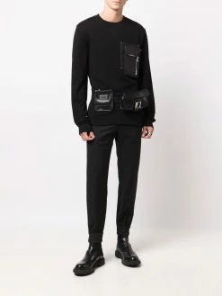 Les Hommes double-pouch belt bag