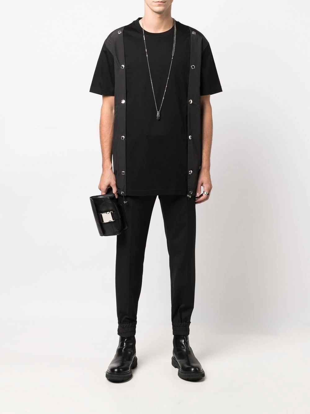 Les Hommes Studded crew neck T shirt t-shirts of men 2 Les Hommes studded crew-neck T-shirt