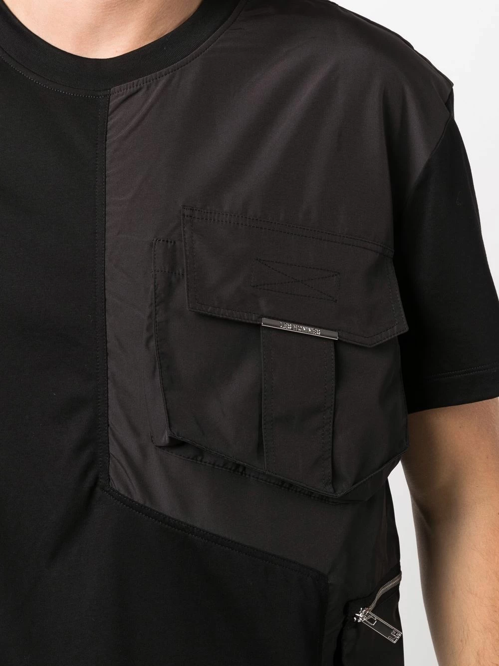 Les Hommes Panelled jersey T shirt t-shirts of men 5 Les Hommes panelled jersey T-shirt