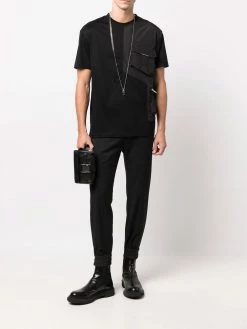 Les Hommes panelled jersey T-shirt