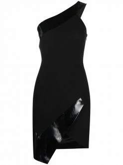 Les Hommes one-shoulder panelled dress