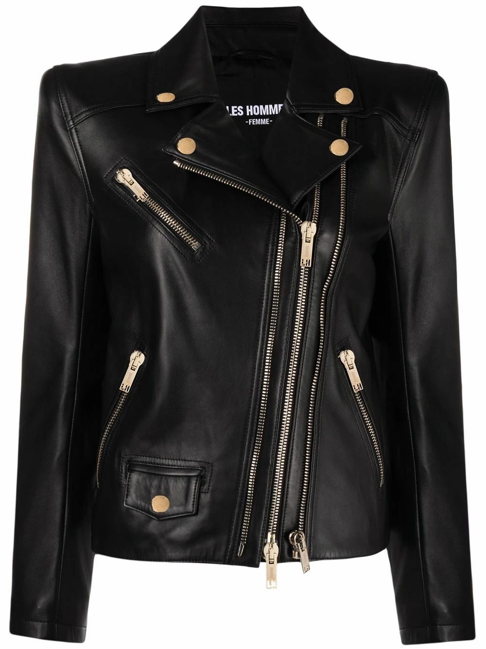 Les Hommes Multi zip leather biker jacket biker jackets of women 1 Les Hommes multi-zip leather biker jacket