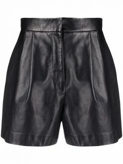 Les Hommes high-waisted leather shorts