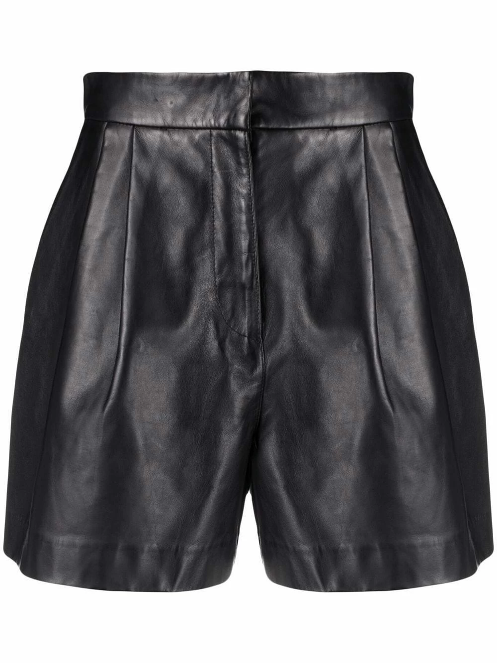 Les Hommes High waisted leather shorts leather & faux leather shorts of women 1 Les Hommes high-waisted leather shorts