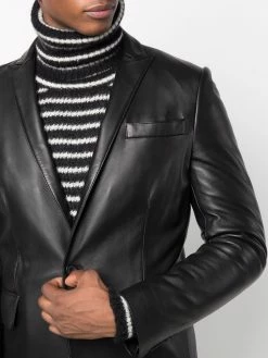 Les Hommes single-breasted biker blazer