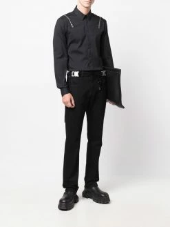 Les Hommes zip-detail long-sleeved shirt