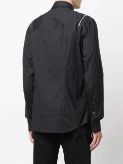 Les Hommes zip-detail long-sleeved shirt