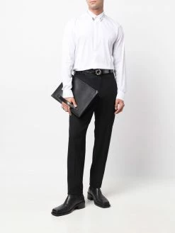 Les Hommes zip-detail long-sleeve shirt