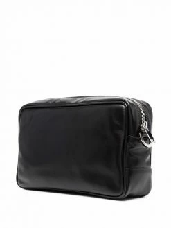 Les Hommes logo plaque messenger bag